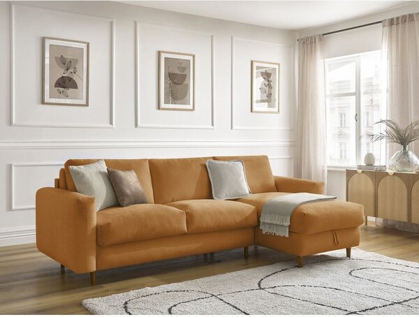 Rohová pohovka v horčicovej farbe Cocoone – Bobochic Paris