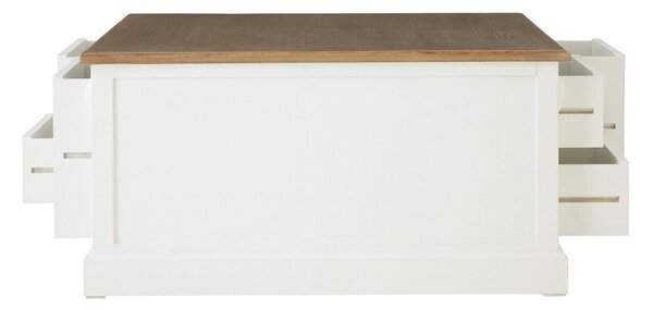 Biely konferenčný stolík v dekore jedľa 90x90 cm Hardwick – Premier Housewares