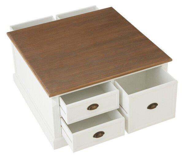 Biely konferenčný stolík v dekore jedľa 90x90 cm Hardwick – Premier Housewares