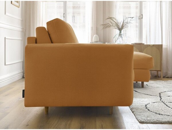 Rohová pohovka v horčicovej farbe Cocoone – Bobochic Paris