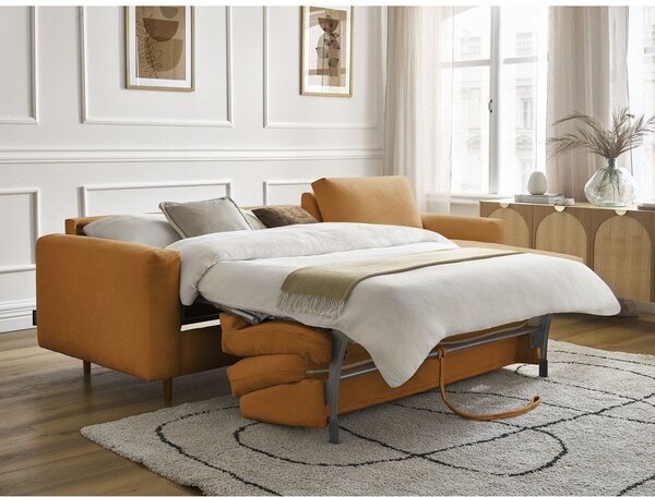Rohová pohovka v horčicovej farbe Cocoone – Bobochic Paris