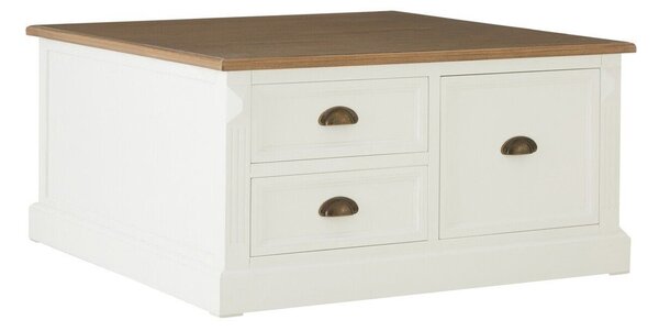 Biely konferenčný stolík v dekore jedľa 90x90 cm Hardwick – Premier Housewares