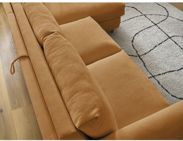 Rohová pohovka v horčicovej farbe Cocoone – Bobochic Paris