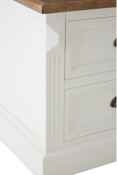 Biely konferenčný stolík v dekore jedľa 90x90 cm Hardwick – Premier Housewares