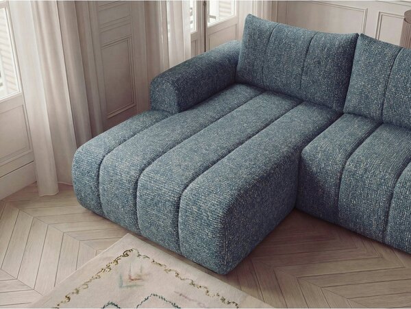 Modrá rohová pohovka (ľavý roh/s leňoškou) Nesty – Bobochic Paris