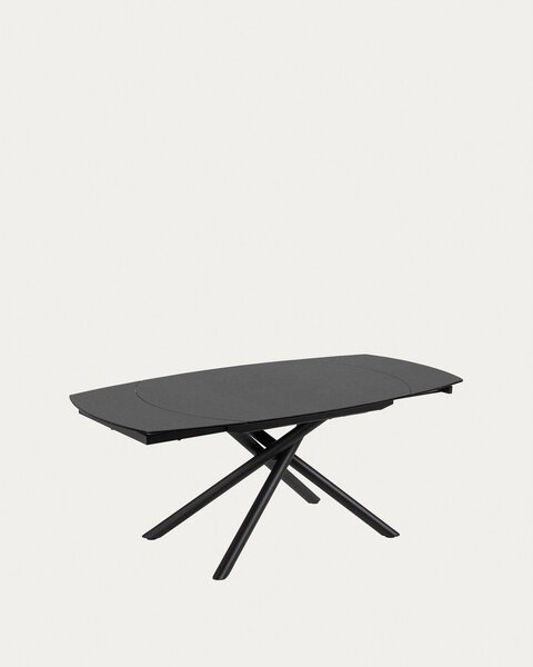 Rozkladací jedálenský stôl s prídavnou doskou s keramickou doskou 100x130 cm Yodalia – Kave Home