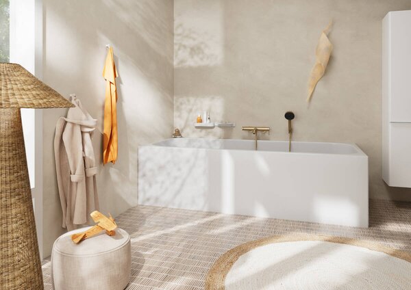 Hansgrohe Tecturis S - Páková vaňová batéria nástenná, kartáčovaný bronz 73422140