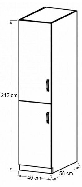 NovýNábytok.sk Potravinová skrinka D40SP Sillina (orech milano) (L). Vlastná spoľahlivá doprava až k Vám domov. 1017388