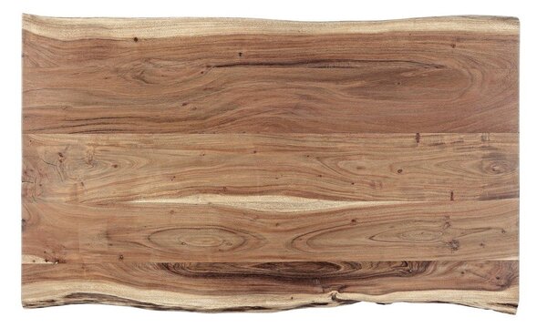 Čierny/v prírodnej farbe konferenčný stolík s doskou z akácie 65x115 cm Aron – Bizzotto