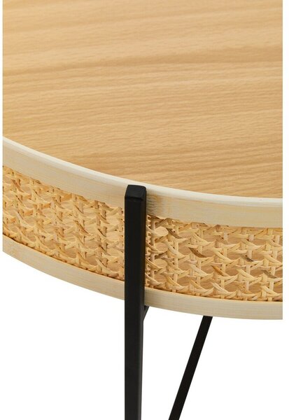Ratanový okrúhly konferenčný stolík v prírodnej farbe ø 60 cm Depok – Premier Housewares