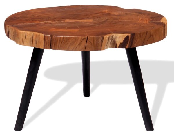 Konferenčný stolík v tvare kmeňa, masívne akáciové drevo (55-60)x40 cm