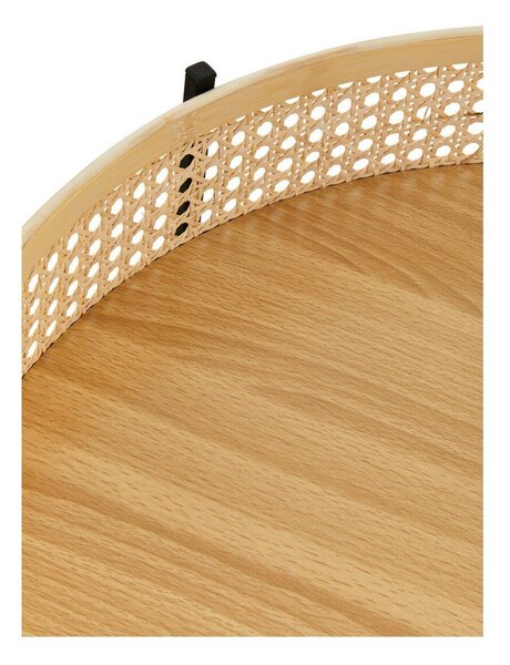 Ratanový okrúhly konferenčný stolík v prírodnej farbe ø 60 cm Depok – Premier Housewares