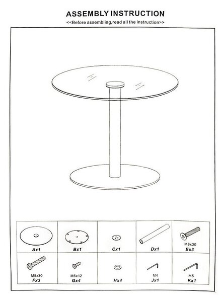 Okrúhly jedálenský stôl so sklenenou doskou ø 90 cm Metropolitan – Premier Housewares