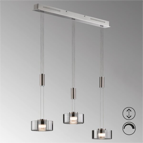 ZÁVESNÉ LED SVIETIDLO, 95/20/100-160 cm - Interiérové svietidlá