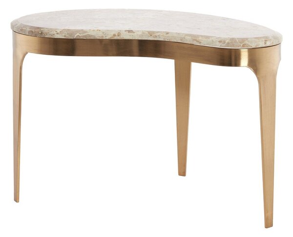 Konferenčný stolík s mramorovou doskou v bronzovej farbe/taupe 39x65 cm Giulio – Light & Living