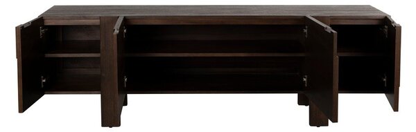TV stolík z masívneho dreva v tmavo prírodnej farbe 188x60x45 cm Bruneau – Dutchbone