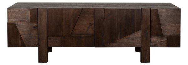 TV stolík z masívneho dreva v tmavo prírodnej farbe 188x60x45 cm Bruneau – Dutchbone
