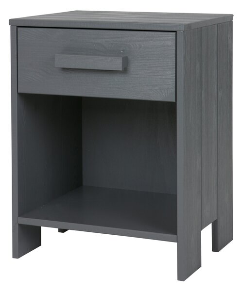 MUZZA NOČNÝ STOLÍK DENNIS 52 X 39 CM SIVÁ OCEĽ