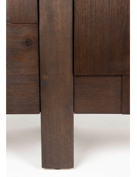 TV stolík z masívneho dreva v tmavo prírodnej farbe 188x60x45 cm Bruneau – Dutchbone