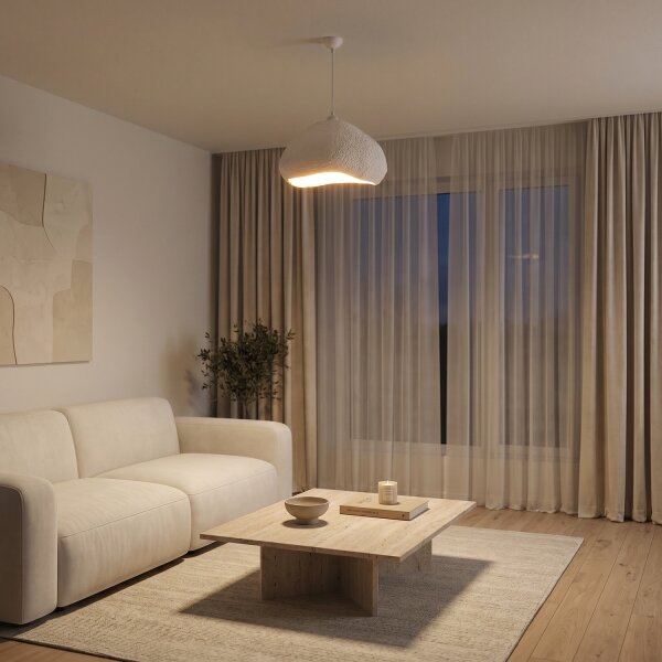 Brilagi - Závesné svietidlo na lanku WABI SABI 1xE27/40W/230V priemer 50 cm biela