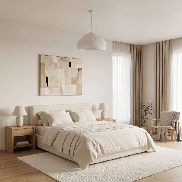 Brilagi - Závesné svietidlo na lanku WABI SABI 1xE27/40W/230V priemer 50 cm biela