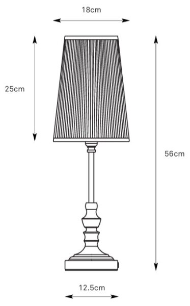 Markslöjd 108969 - Stolná lampa NOBLE 1xE14/40W/230V 56 cm biela/mosadz