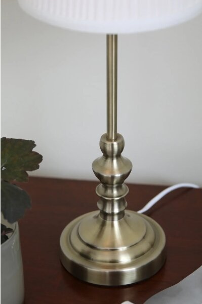 Markslöjd 108969 - Stolná lampa NOBLE 1xE14/40W/230V 56 cm biela/mosadz