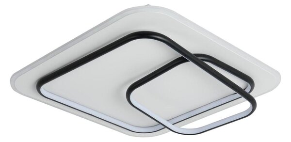 Brilagi - LED stmievateľné stropné svietidlo FLARE LED/81W/230V 50x50 cm biela/čierna + diaľkový ovládač