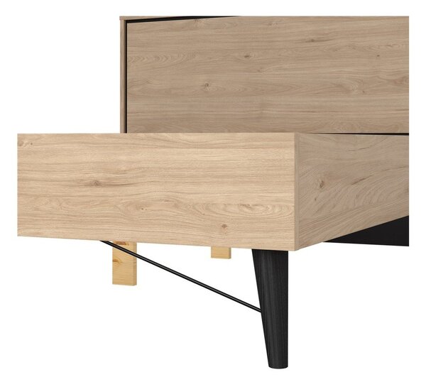 Dvojlôžková posteľ bez roštu v prírodnej farbe 140x200 cm Ry – Tvilum