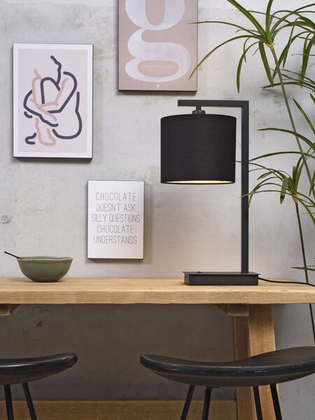 MUZZA STOLNÁ LAMPA BOSTON ČIERNA