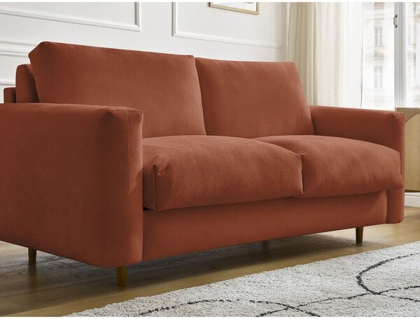 Oranžová pohovka na každodenné spanie/rozkladacia 200 cm Cocoone – Bobochic Paris