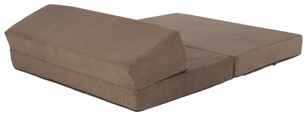 KONDELA Skladací matrac/kreslo, 2v1, svetlohnedá, VEDIS