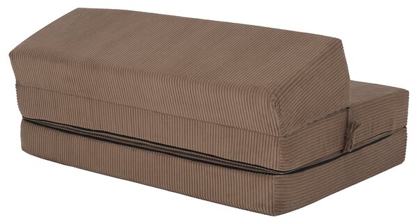 KONDELA Skladací matrac/kreslo, 2v1, svetlohnedá, VEDIS