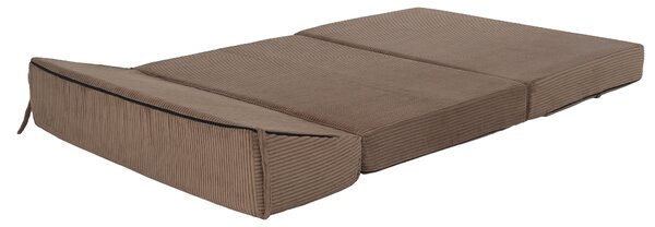 KONDELA Skladací matrac/kreslo, 2v1, svetlohnedá, VEDIS