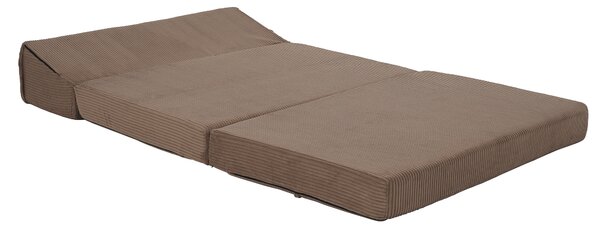 KONDELA Skladací matrac/kreslo, 2v1, svetlohnedá, VEDIS
