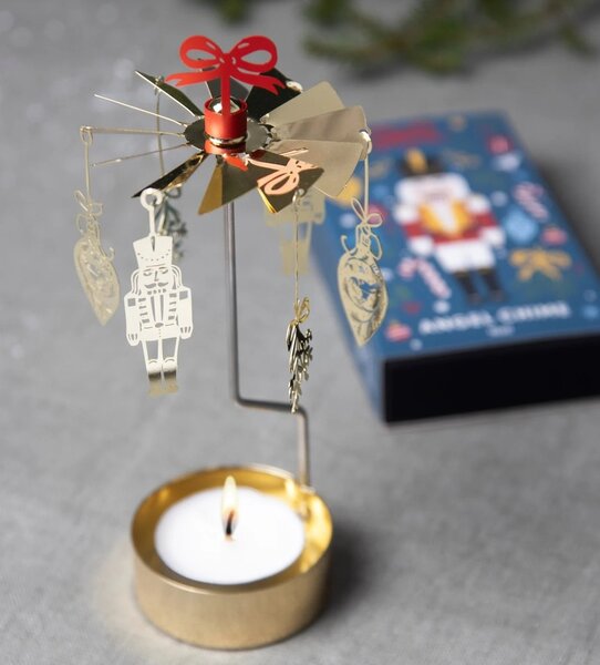 Rotujúci svietnik Noël Gold