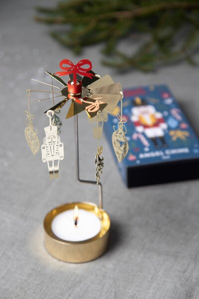 Rotujúci svietnik Noël Gold