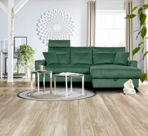 ROHOVÁ SEDAČKA, textil, zelená Livetastic - Sedačky, Online Only