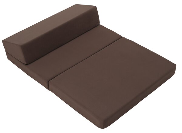 KONDELA Skladací matrac/kreslo, 2v1, hnedá Taupe, VEDIS