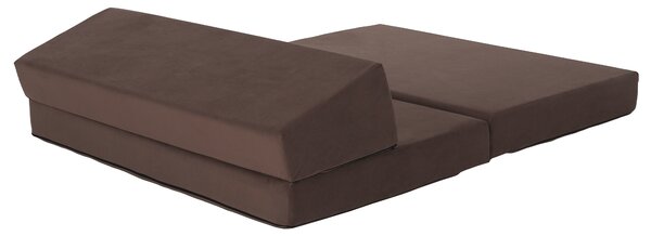 KONDELA Skladací matrac/kreslo, 2v1, hnedá Taupe, VEDIS