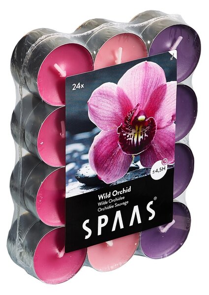 SPAAS Čajové sviečky vonné 24ks MIX orchidea