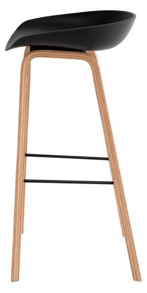 MUZZA Barová stolička rieno 76 cm čierna