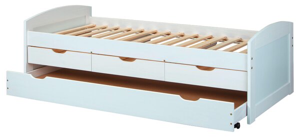 POSTEĽ S VÝSUVNÝM LÔŽKOM, 90/190 cm biela MID.YOU - Detské izby, Online Only