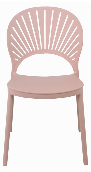 SOLEIL Púdrová ružová - MODERNÁ STOLIČKA DO KUCHYNE ZÁHRADY KAVIARNE (STOHOVATEĽNÁ)