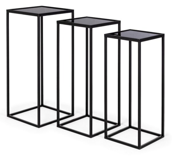 3SET NUCLEOS čierny konferenčný stolík