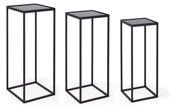 3SET NUCLEOS čierny konferenčný stolík