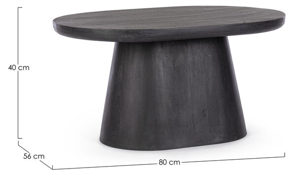 FUJI OVAL konferenčný stolík 80x56cm
