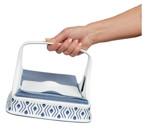 STEFANPLAST Plochý stojan na obrúsky Tosca biely/ šedý