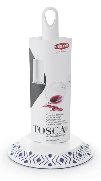 STEFANPLAST Držiak na kuchynské utierky Tosca, biely/modrý