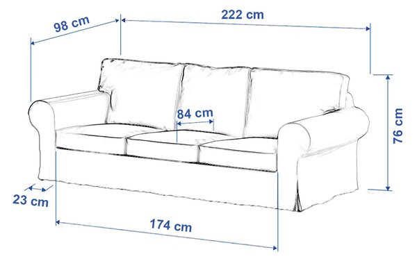 Poťah na sedačku Ektorp STARÝ MODEL (rozkladacia, pre 3 osoby)